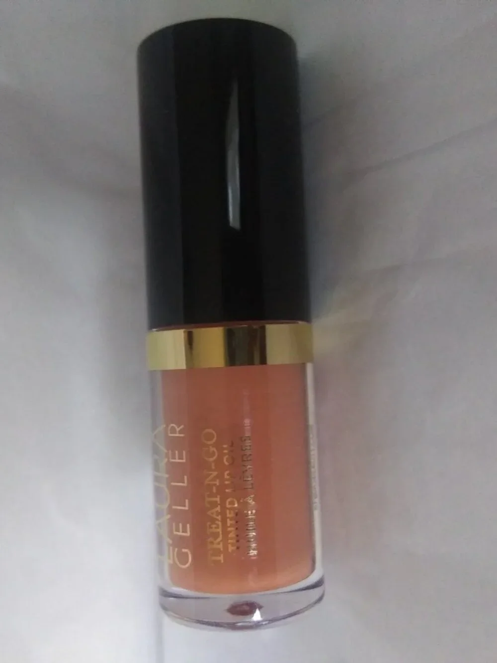 Laura Geller Tinted Lip Oil-Shade 'Crunch Time' Neutral Nude-NWT -Full Size